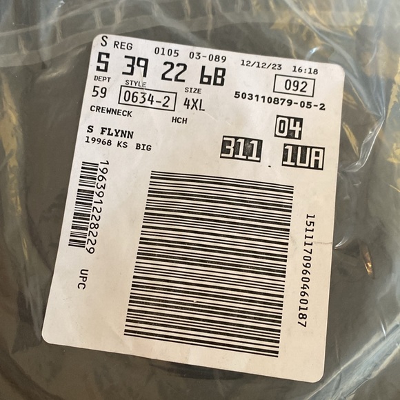 KingSize Waffle-Knit Thermal Crewneck Tee in dark heather gray Size 4X Big NIB - Picture 2 of 5